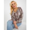 Dámská halenka s leopardím vzorem a zdobeným výstřihem do V (Velikost ONE SIZE)