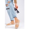 Semišové espadrilky dámské béžové Vinceza (Velikost 36)