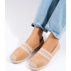 Semišové espadrilky dámské béžové Vinceza