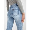 Modré dámské úzké džíny