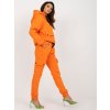 Oranžová  dámská souprava tepláků a mikiny s kapucí
