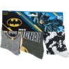 Šedo-bílé trojbalení chlapeckých ponožek Batman