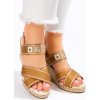 Karamelové dámské sandály BIG STAR