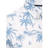 Smetanová košile s modrými palmami