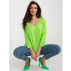 Limetková jednobarevná halenka s 3/4 rukávem