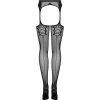 Síťované podvazkové silonky Obsessive S314 Garter Stocking