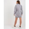Šedé oversize mikinové šaty