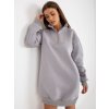 Šedé oversize mikinové šaty