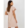 Béžové koktejlové elegantní minišaty s krajkou