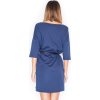 Šaty volného střihu s opaskem K335 Navy