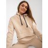 Béžová dámská souprava tepláků a mikiny s kapucí (Velikost ONE SIZE)