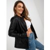 Černá dámská koženková bunda