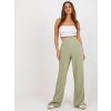 Světle zelené široké kalhoty