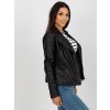 Černá dámská koženková bunda se zipy