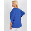 Modrá volná halenka s 3/4 rukávem