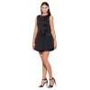 Dámské elegantní černé šaty s mašlí v pase K271 Black