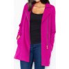 Fuchsiový kabát s krátkým zipem M405 Fuchsia