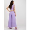 Světle fialové široké kalhoty s páskem