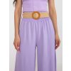 Světle fialové široké kalhoty s páskem