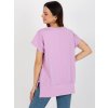 Světle fialové triko s krátkým rukávem