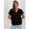 Černé triko s výstřihem (Velikost S/M)