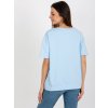 Světle modré dámské triko s kulatým výstřihem