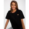 Černé dámské triko s kulatým výstřihem