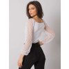 Bílé dámské tričko s průhlednými rukávy
