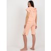 Dámské bavlněné kraťasové pyžamo - peach