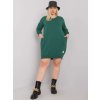 Tmavě zelené dámské mikinové šaty