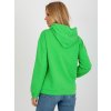 Zelená mikina s kapucí a klokaní kapsou