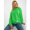 Zelená mikina s kapucí a klokaní kapsou