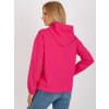 Tmavě růžová mikina s kapucí a klokaní kapsou