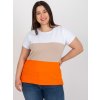 Oranžovo-bílé pruhované triko