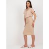 Béžový komplet šatů a halenky
