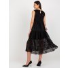 Černé krajkové midi šaty