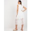 Bílé krajkové midi šaty