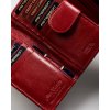 Peterson Červená hladká dámská kožená peněženka Y163