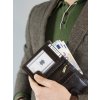 Tmavě hnědá pánská kožená peněženka L172 (Velikost ONE SIZE)