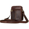 Peterson Hnědá kožená pánská messenger taška