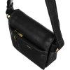 Peterson Černá kožená messenger taška přes rameno
