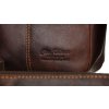 Peterson Hnědá kožená messenger taška přes rameno