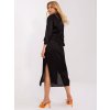 Černé midi šaty s páskem