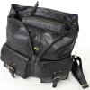 MARCO MAZZINI černý kožený batoh s kapsami