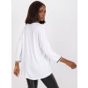 Bílé dámské volné tričko s výstřihem