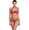 Tmavě růžové bikiny s černým lemováním Janette Rosa Shocking