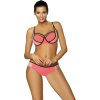 Korálové bikiny s černými lemy Charlotte Coral