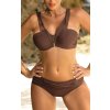 Hnědé push-up bikiny Amina