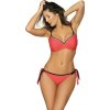 Korálové push-up bikiny Camilla Shock Red