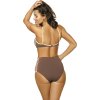 Hnědé push-up bikiny se síťovinou Martha Dark Taupe
